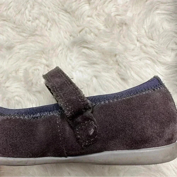 Clarks Ballet Flats Purple Silver Velvety Toddler Size 8 - Picture 7 of 16